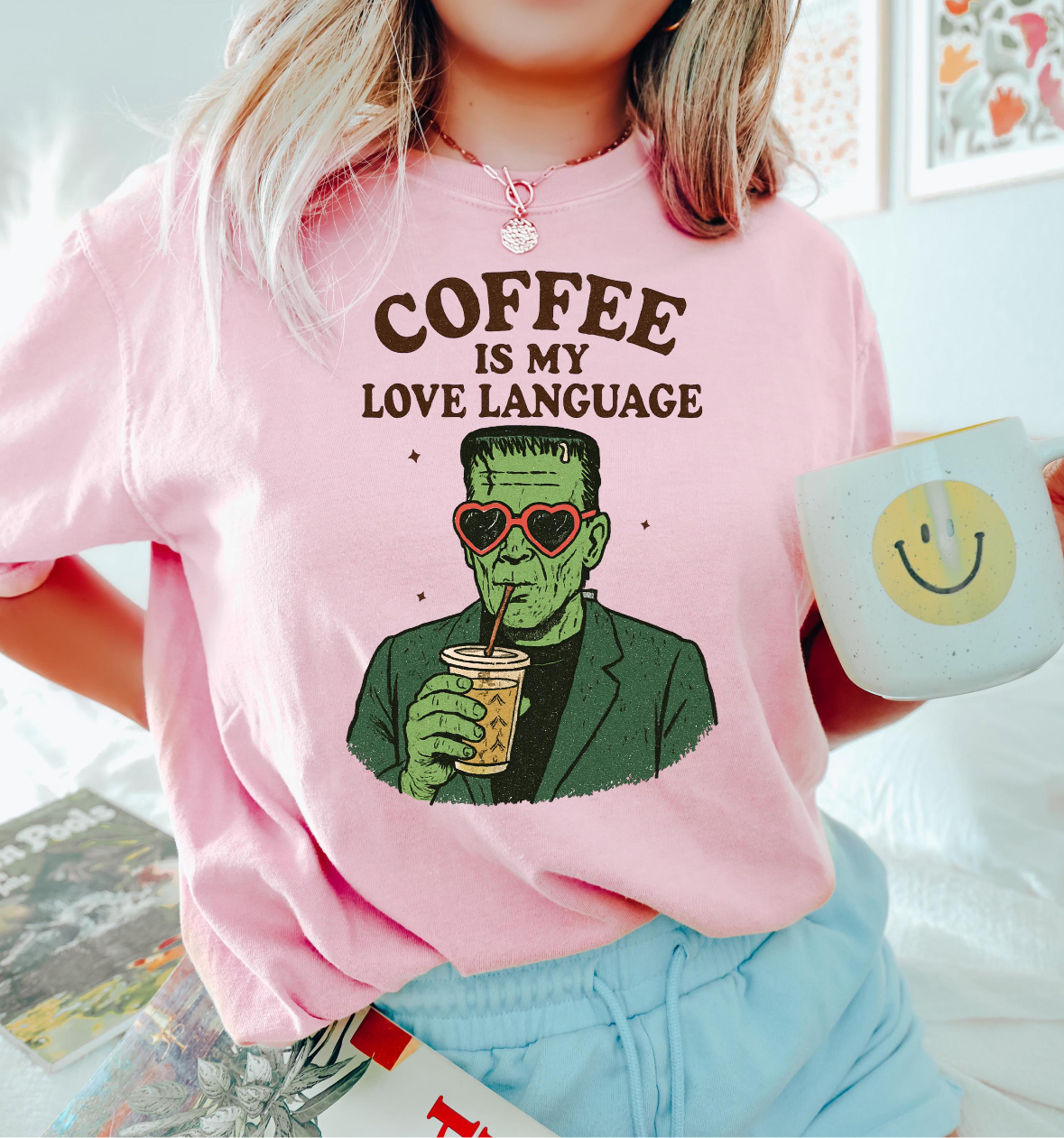 Frankie Needs Coffee T-Shirt – Karolina's Boutique