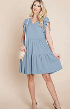 Load image into Gallery viewer, Tiered Ruffled Cotton Dress
