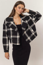 Load image into Gallery viewer, Black Plaid Jacket
