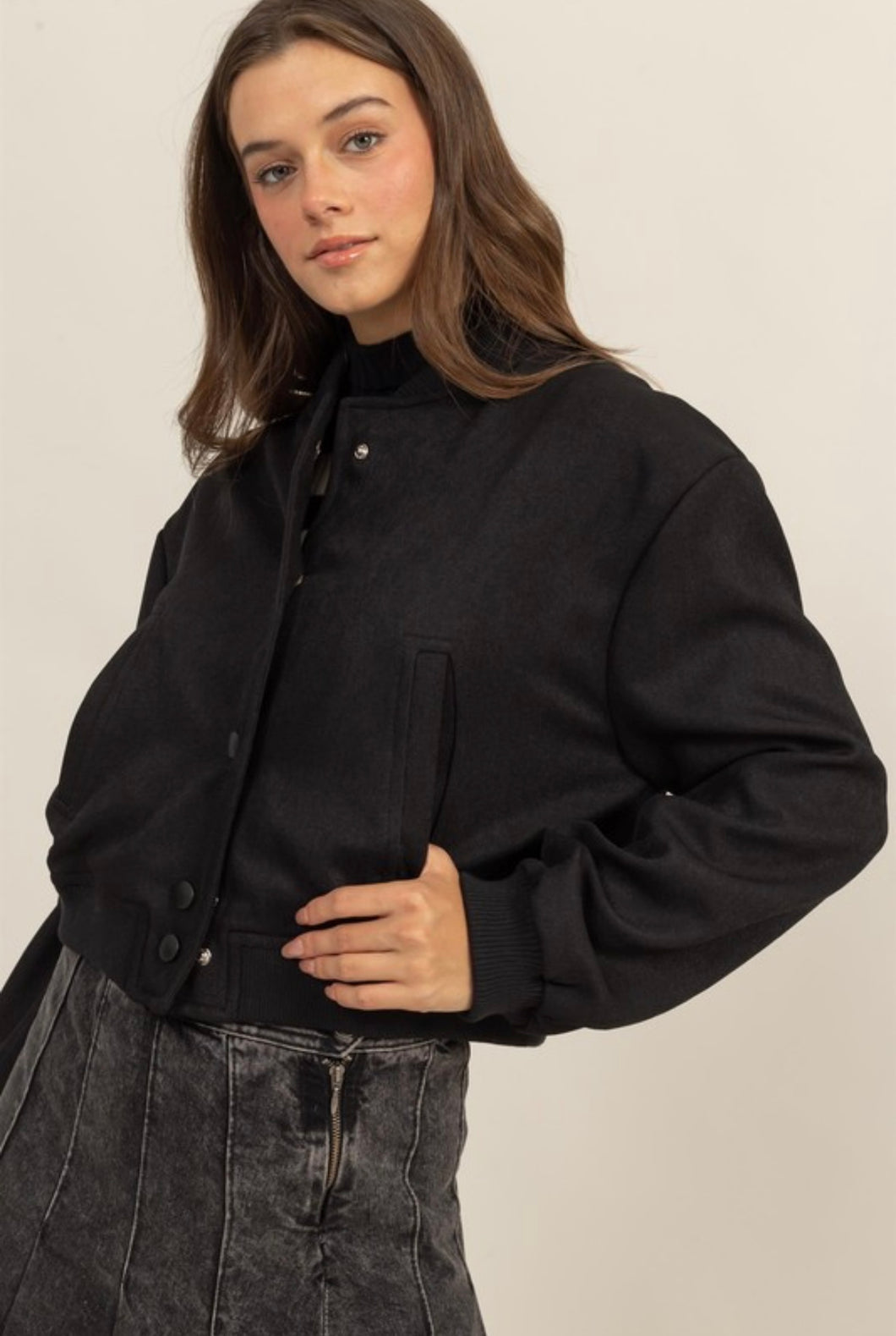 Black Bomber Jacket