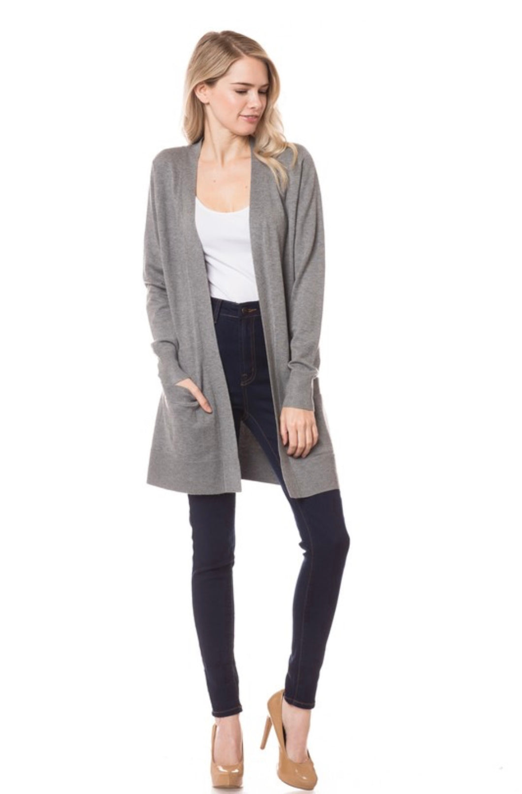 Heather Grey Cardigan