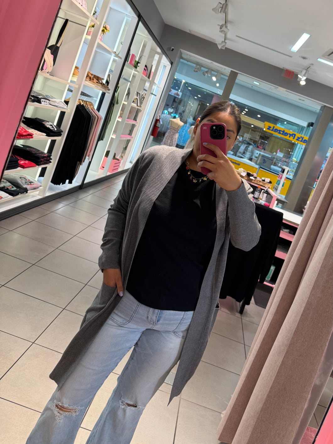 Karol Heather Grey Cardigan