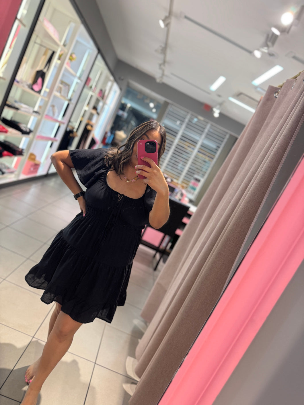 Lina Black mini dress