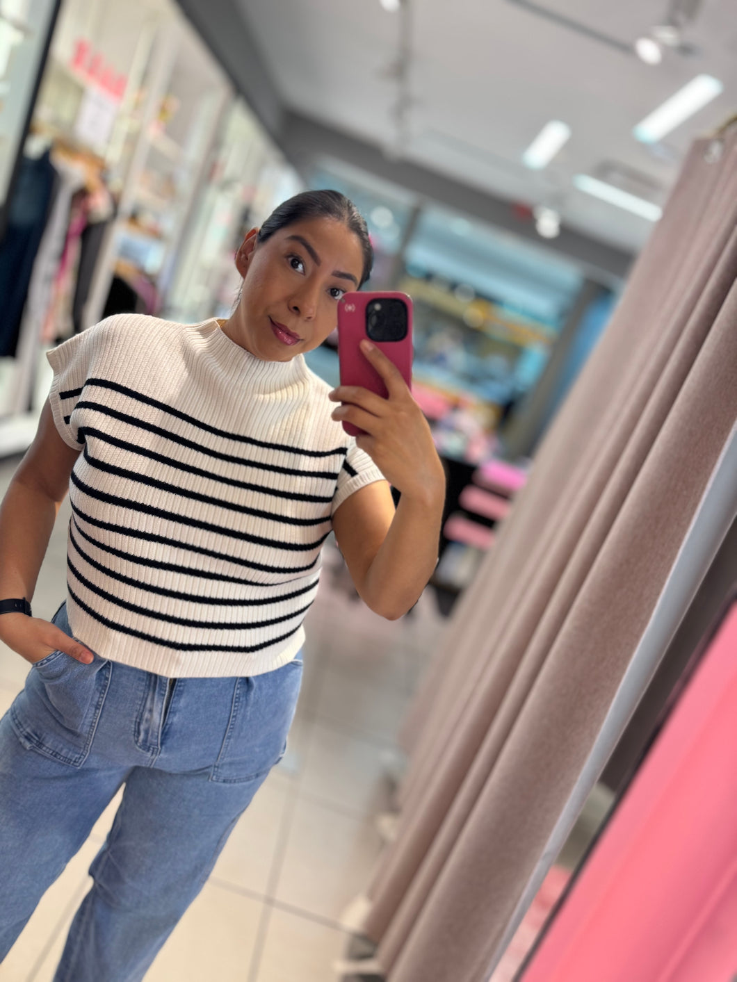 Creamline Knit Tee