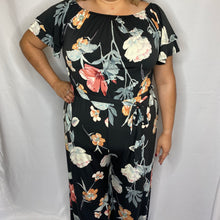 Load image into Gallery viewer, Black Floral Jumpsuit
